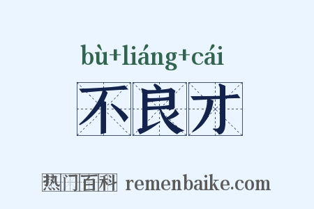 不良才是什么意思的图片